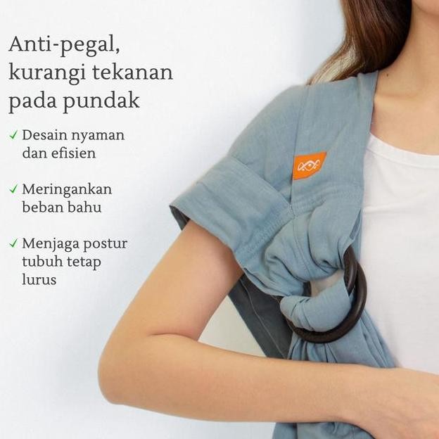 Mamaway Gendongan Bayi Anti Pegal Tahan 75 Kg Utk 010 Thn Baby Ring Sling Gendong