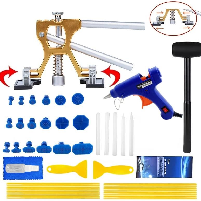 Auto Body Dent Repair Kit Car Dent Puller With Golden Dent Puller For Auto Body Dent Removal Minor D