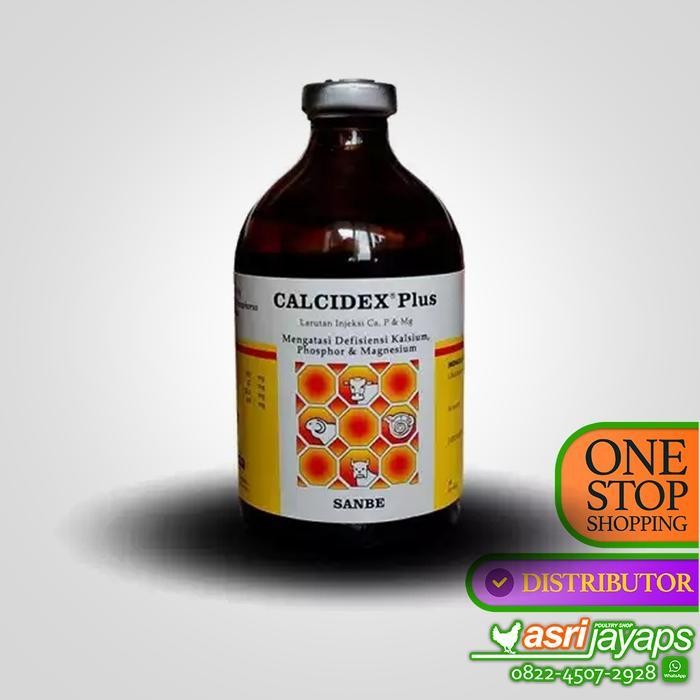 Obat Hewan Lumpuh Calcidex Plus Injeksi/Suntik 100 Ml