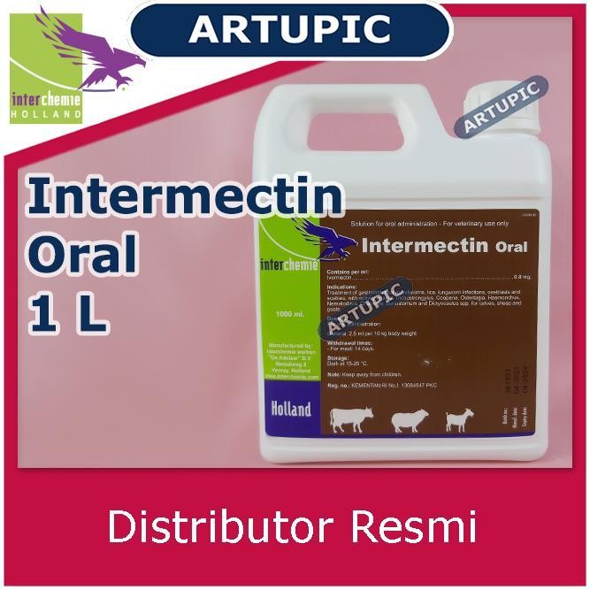 Intermectin Oral 1 L Obat Parasit Kutu Cacing Cacingan Hewan Ternak