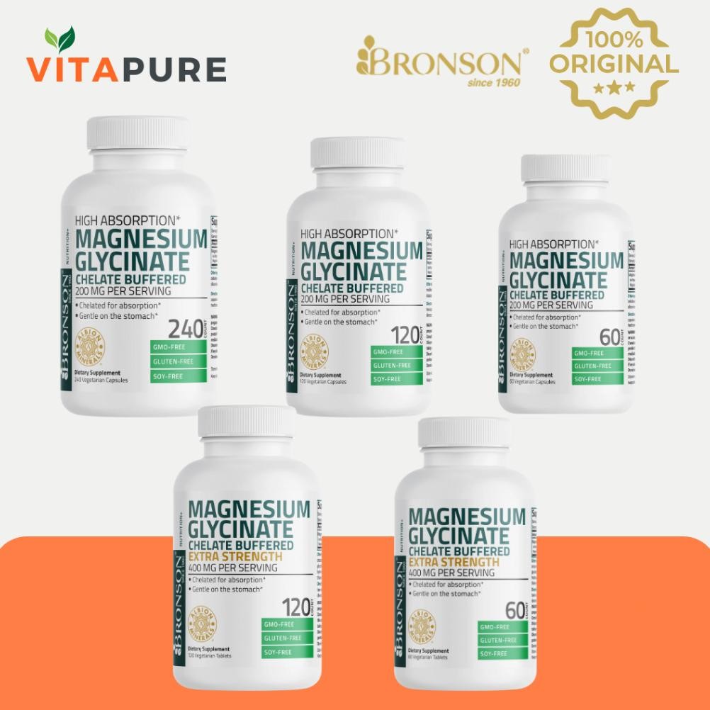 Bronson Magnesium Glycinate 200MG / 400MG ND2