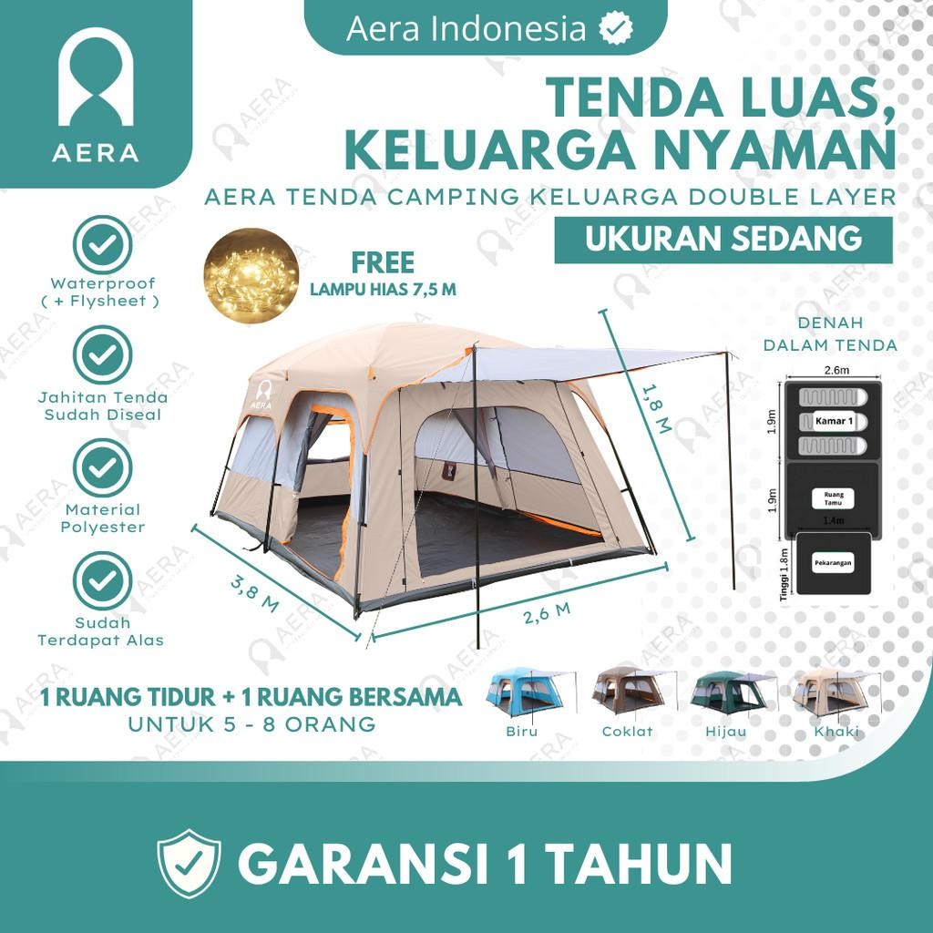 TENDA CAMPING KELUARGA 2 RUANG | TENDA CAMPING TENTASTIC OUTDOOR | TENDA KEMPING OUTDOOR 5-8 ORANG |