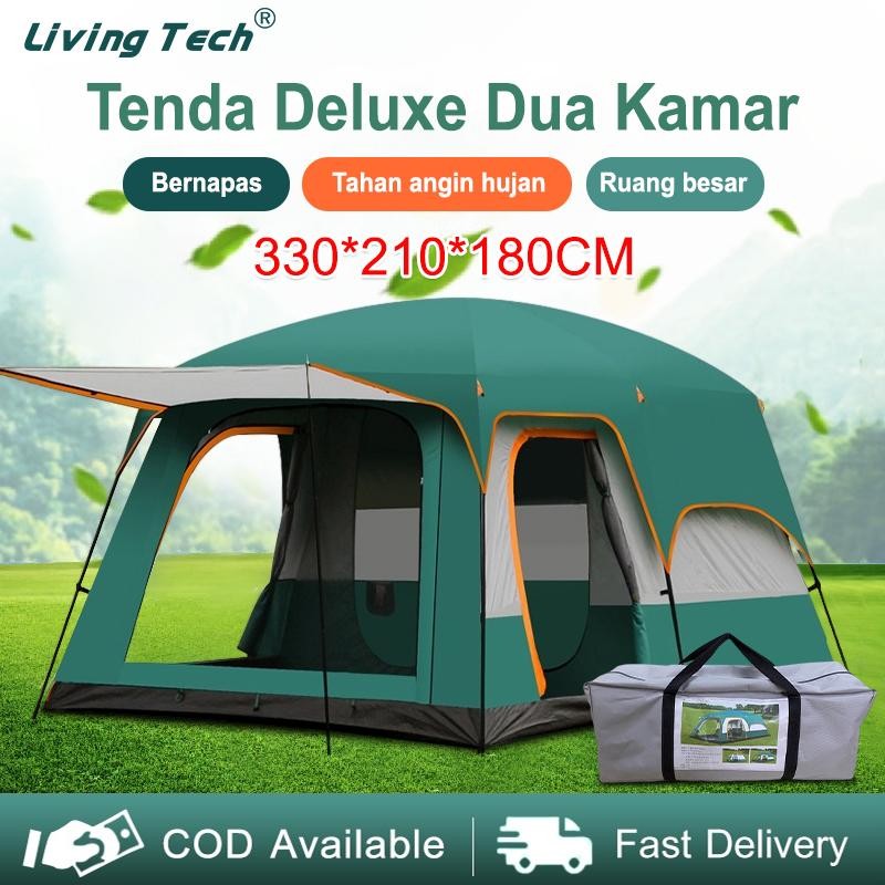 LIVING tenda camping 4-6 orang/Tenda berkemah tahan air luar ruangan/tenda keluarga