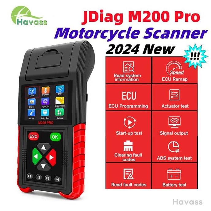 2024 JDiag Motorcycle Scanner M200PRO Universal Motorcycle Scanner