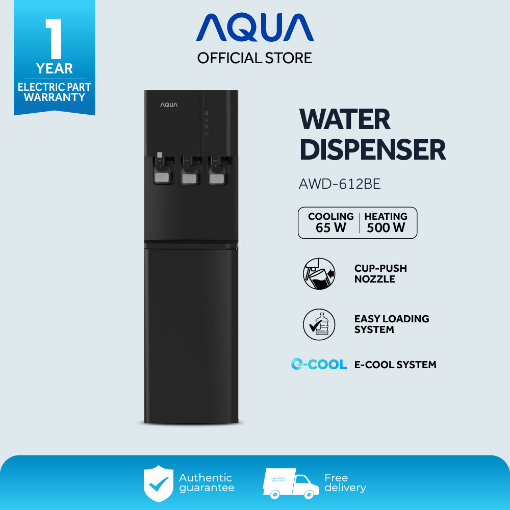 AQUA Elektronik AWD-612BE Water Dispenser Bottom Loading - Child lock - Easy loading system - LED In