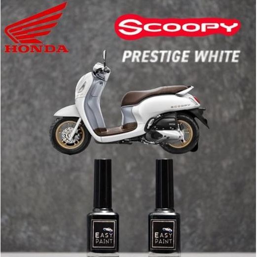 Cat Oles Prestige White Honda Scoopy Mutiara Putih kekuningan Doff Dof