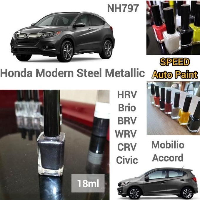 HONDA MODERN STEEL METALIK ABU ABU METALIK CAT OLES PENGHILANG BARET MOBIL HONDA HRV BRIO BRV WRV CR