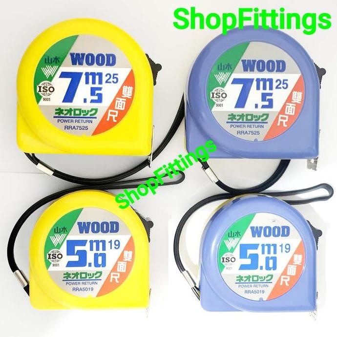 Wood Meteran 5 Meter Or 7,5M Fengshui Hong Sui Tape Measure Ori Taiwan - Wood 500 Cm
