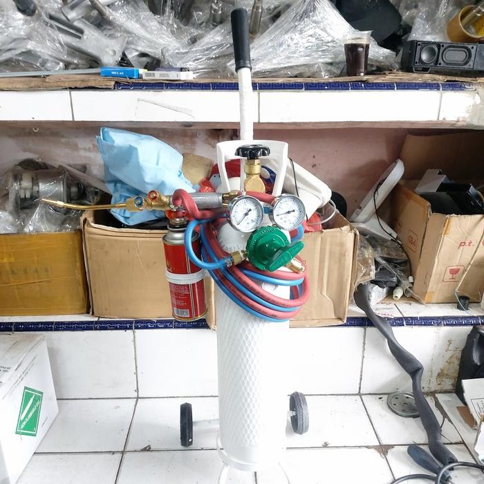 OKSIGEN LAS SET UKURAN OKSIGEN 1M KUBIK LAS OKSIGEN BERKULITAS + TROLI