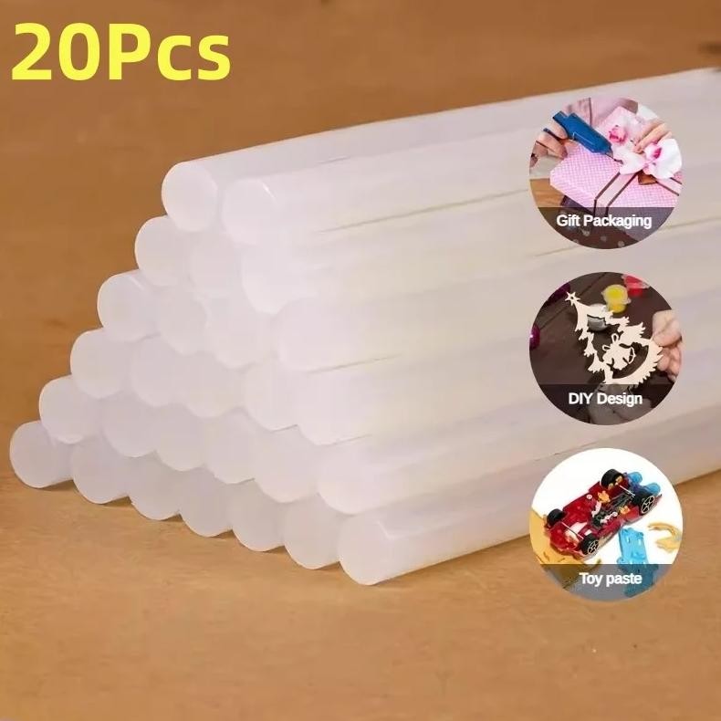 

5/10/20Pcs Hot Melt Glue Stick Diy High Temperature Resistant White Transparent Glue Stick Handmade High-Adhesive Hot Melt Stick