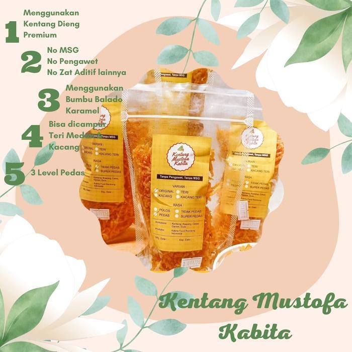 

Cri Kentang Mustofa Kabita 100Gram - Cemilan No Msg Renyah Halal