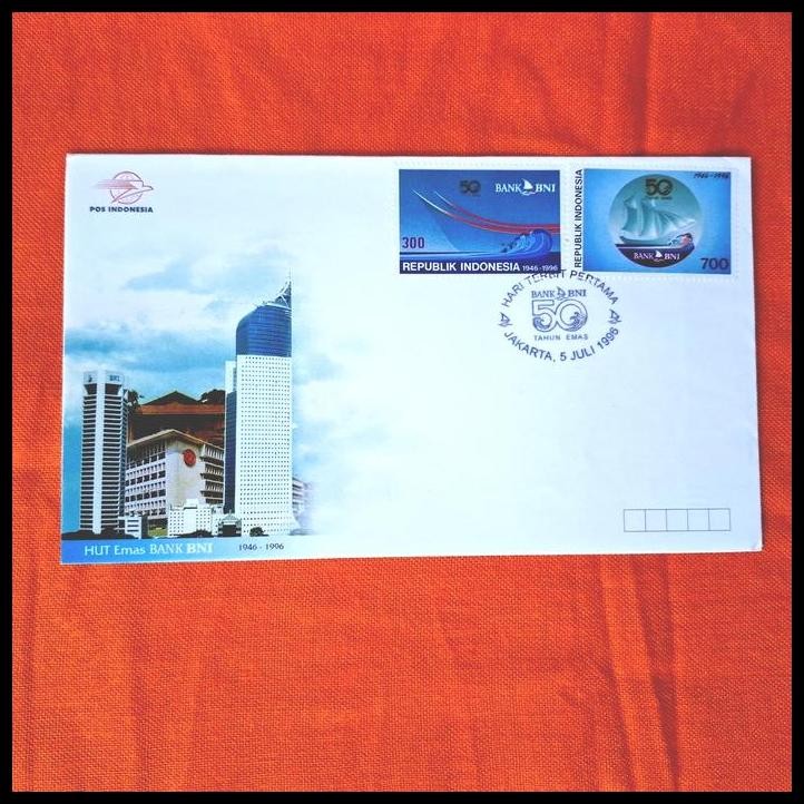 

TERBARU PRANGKO INDONESIA. SHP HUT EMAS BANK BNI 1946-1996. SAMPUL BERGAMBAR GEDUNG BANK BNI. HARGA KAT. 50K !!!!