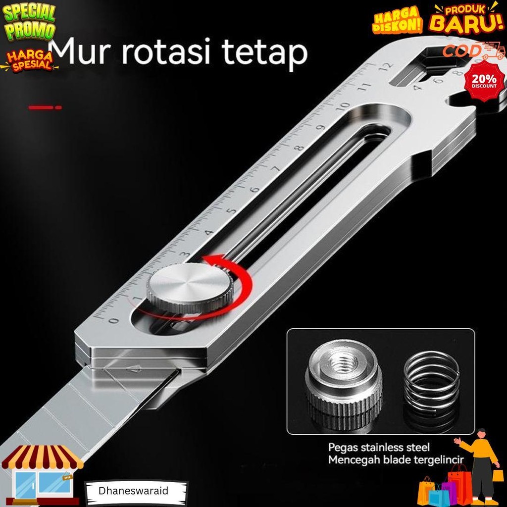 

Cod24 Hours Delivery 6In1 Cutter Pisau 18Mm Cutter Besi Stainless Besar 10Pc Pisau Set Cutter Pisau Pemotong Kertas Promo Puncak