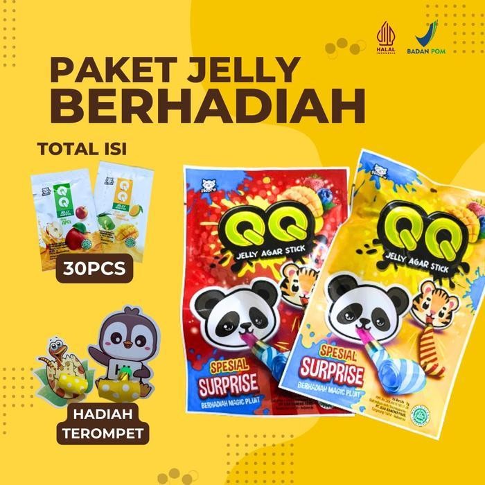 

Cri Terbaru Paket Jelly Agar 30 Pcs Berhadiah Mainan Anak-Anak Isi Jelly Di Lengkapi Dengan Hadiah Mainan Dalam 1 Kemasan Halal Bpom Snack Viral Terbaru