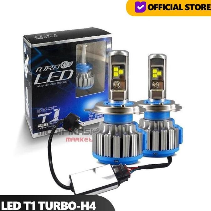 Turbo Led T1 H4 Universal Isi 2Pc Headlight Turbo T1