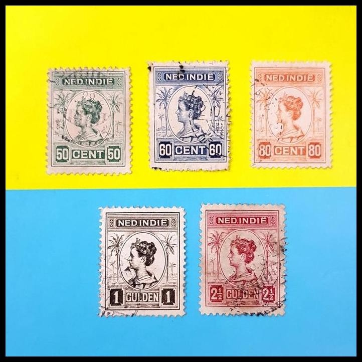 

GRATIS ONGKIR PRANGKO INDONESIA-NED INDIE 1913-1932. RATU WILHELMINA (5V) HIGH VALUE !!!