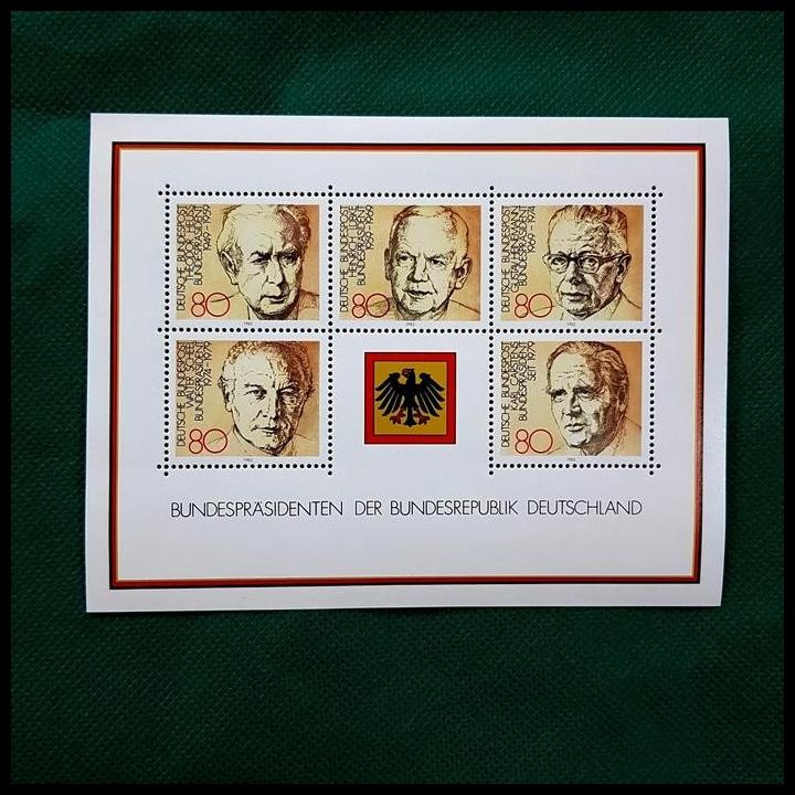 

HOT DEAL PRANGKO JERMAN/GERMANY. 1982. PRESIDENTS - 5 STAMP SHEET !
