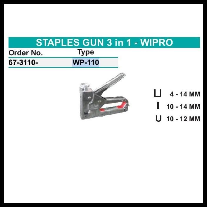 

DISKON STAPLES STEPLES STAPLER GUN 3 IN 1 TEMBAK WIPRO WP-110 !