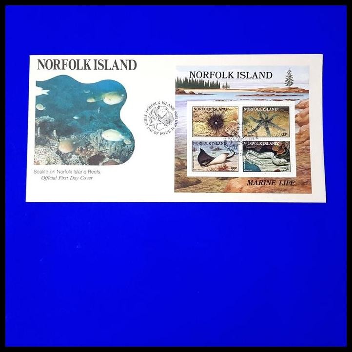 

TERMURAH PRANGKO MARINE LIFE. FDC SEALIFE ON NORFOLK ISLAND REEFS !!!!!