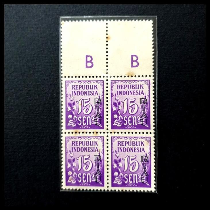 

GRATIS ONGKIR PRANGKO INDONESIA 1954 C.T. RIAU 15 SEN, BLOK-4 !!!!