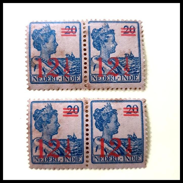 

BEST DEAL PRANGKO NED INDIE 1930 WILHELMINA C.T. 12 CENT DI ATAS 20 CENT 2 PAIR !!!!!!