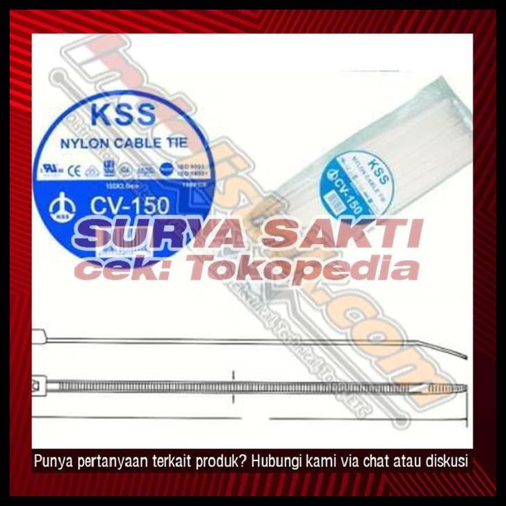 

DISKON KABEL TIES/KABEL TIS/ CABLE TIE KSS CV150 (150 X 3.6MM) PUTIH !