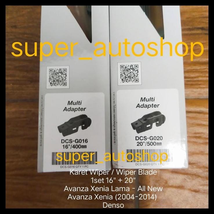 HOT DEAL KARET WIPER BLADE AVANZA XENIA LAMA - ALL NEW AVANZA DENSO 16+20 1SET 
