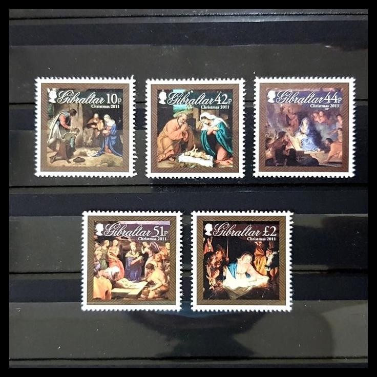 

BEST DEAL PERANGKO/PRANGKO NATAL ~ CHRISTMAS 2011 DARI GIBRALTAR. SET. MNH !!!