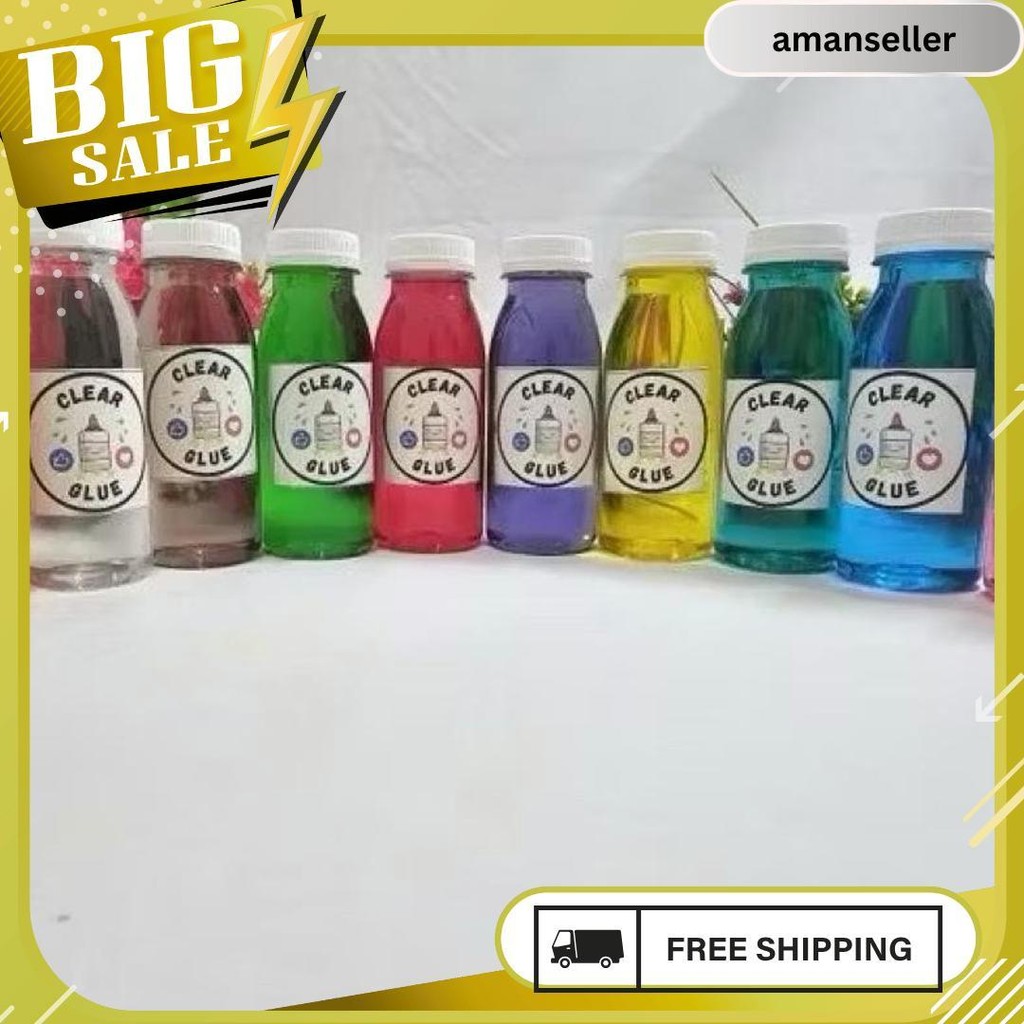 

Clear Glue Warna Colour Glue Transparan Lem Warna Botol 100Ml By Platinum.Slime8821 6.6