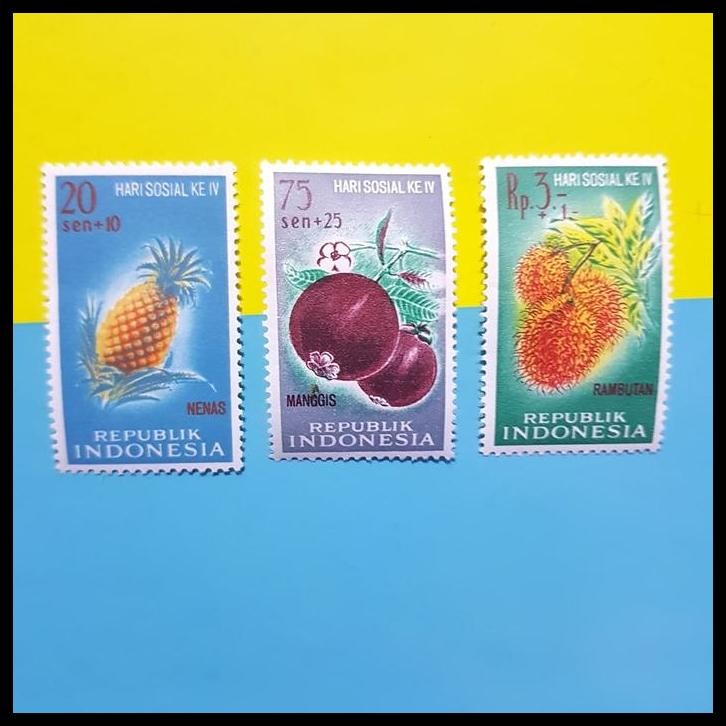 

BEST DEAL PRANGKO/PERANGKO INDONESIA. 1961. BUAH BUAHAN. KONDISI LUX !!!!