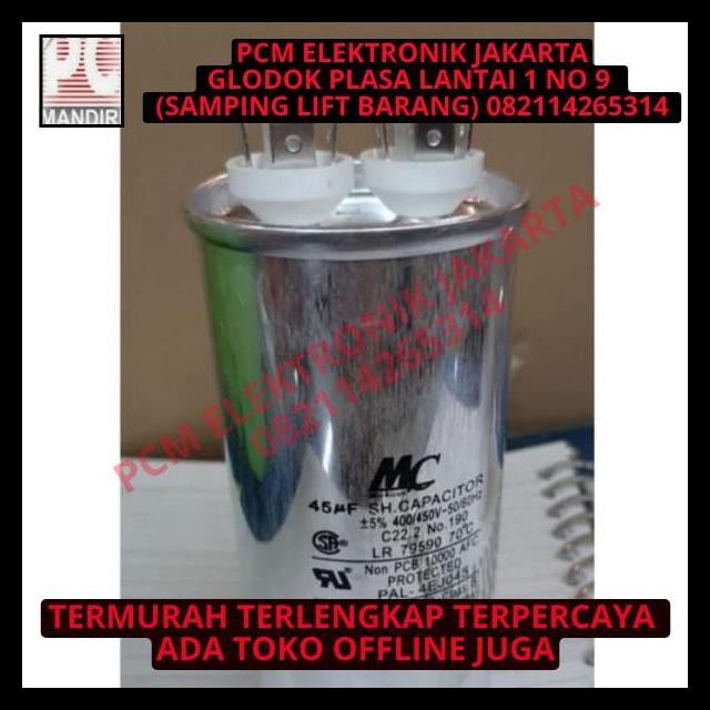 TERMURAH KAPASITOR CAPACITOR AC RUNNING MC 45UF 45MF 45 UF MF 550V 660V 560VOLT 