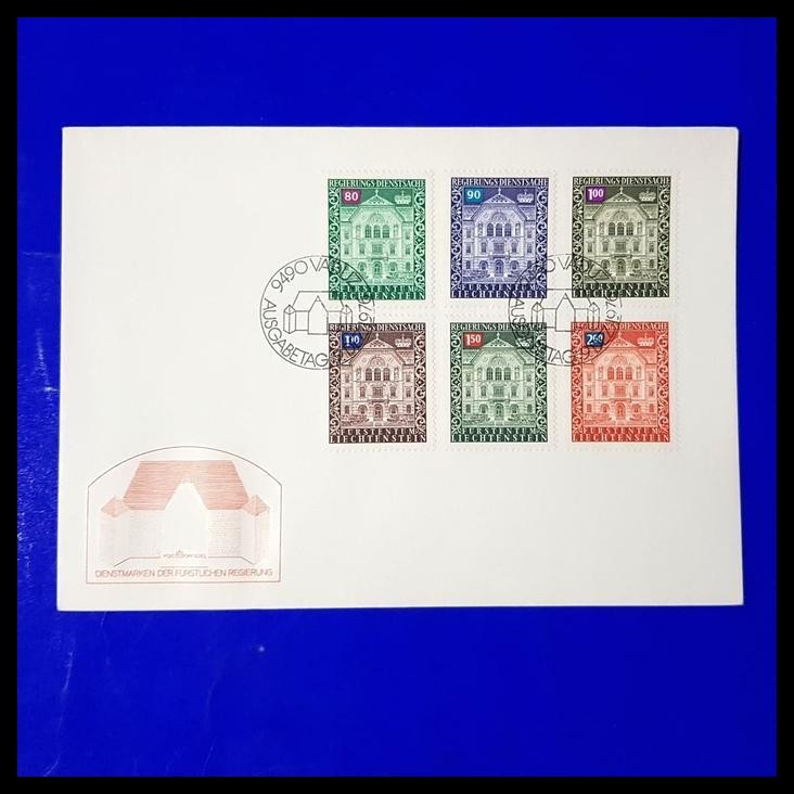 

DISKON PERANGKO/PRANGKO LUAR NEGERI. LIECHTENSTEIN. 1976. FDC BUILDINGS