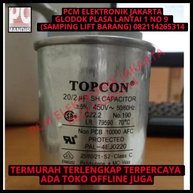 TERBARU KAPASITOR CAPACITOR AC 15+2UF 450VAC 15UF+2UF 400V 450V TOPCON 
