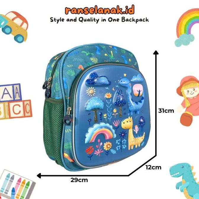 

Diskon [Ra.Id] Peepbag - Tas Ransel Impor 3D Timbul Untuk Anak Tk Anrti Air Motif Excavator Dinosaurus Backpack Laki-Laki Premium Quality