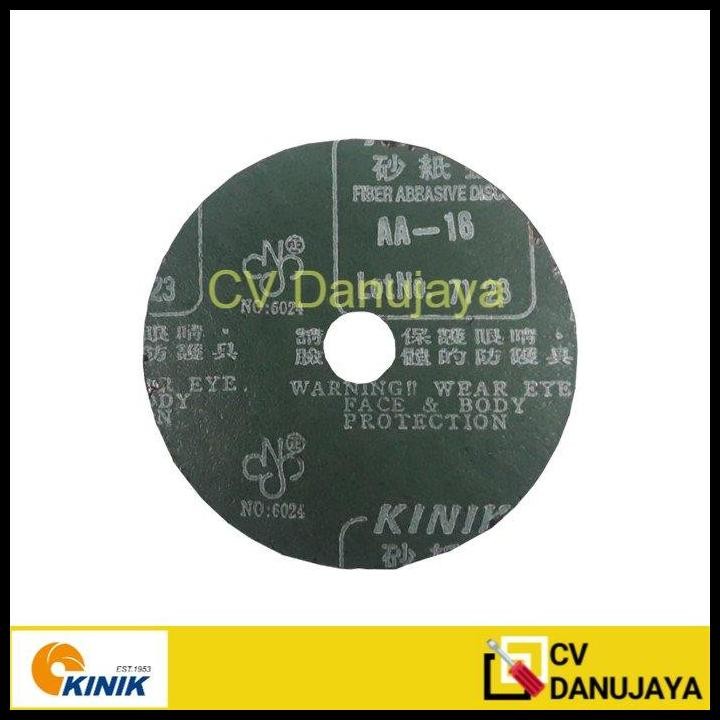 TERMURAH FIBRE ABRASIVE DISC AMPLAS BULAT FIBER 5 INCH KINIK AA - GRID 60 