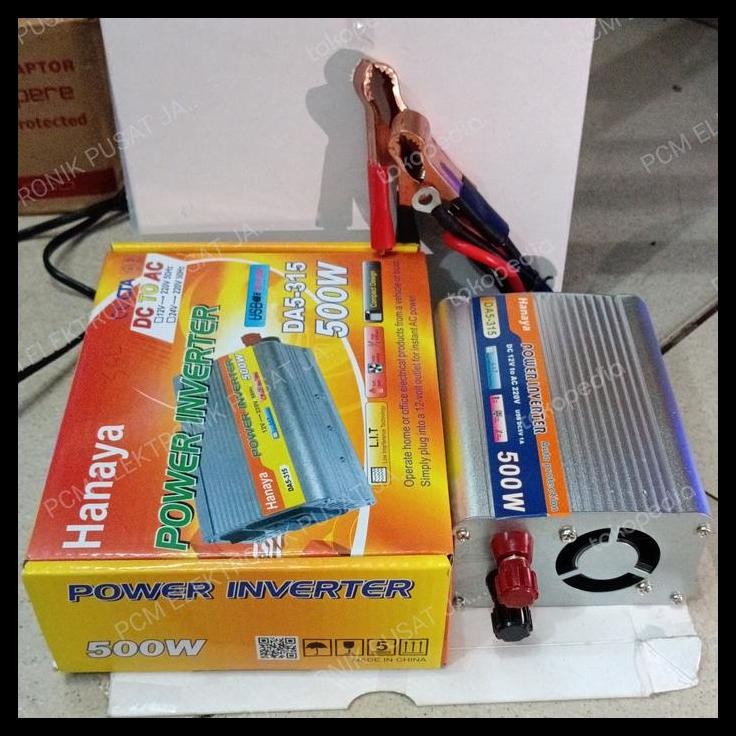 DISKON 2719 POWER INVERTER AC TO DC 500WATT AKI 12V DC TO 220V AC PLN HANAYA 