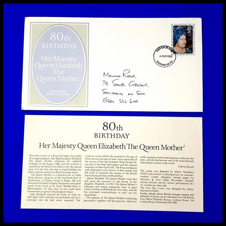 

BEST DEAL PRANGKO FDC GREAT BRITAIN. 80TH BIRTHDAY HER MAJESTY THE QUEEN MOTHER !!!