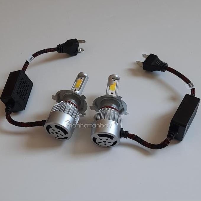 Sepasang (2Pcs) Lampu Led 3 Warna Dhd Soket H4