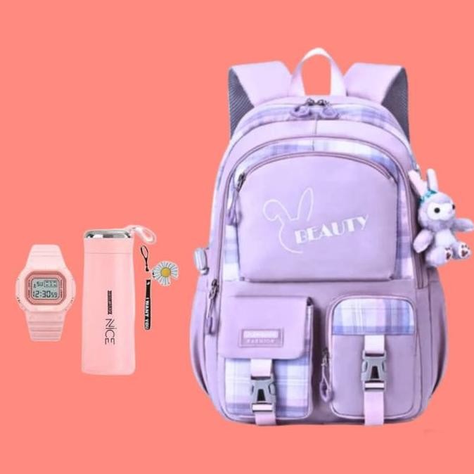 

Spesial Tas Ransel Anak Perempuan Tas Gendong Untuk Sekolah Tk-Sd-Smp 5In1 Beauty Korean Style Cantik