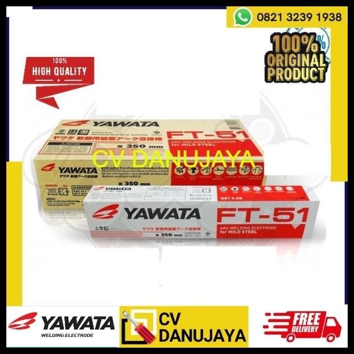 BEST DEAL YAWATA KAWAT LAS LISTRIK BESI 4.0MM FT 51 WELDING ELECTRODE 4.0MM 5KG 
