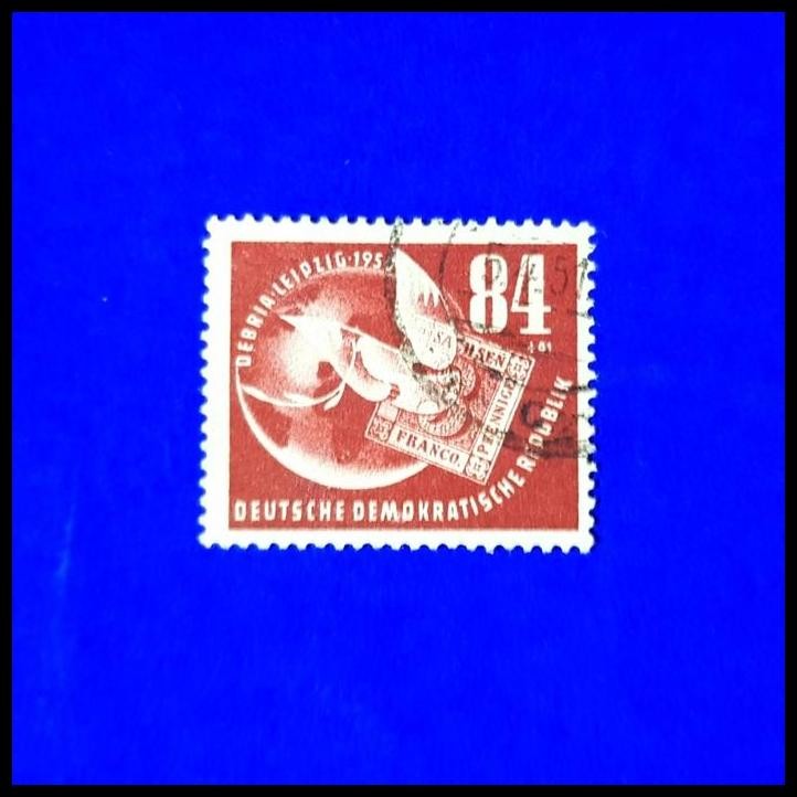 

TERMURAH PRANGKO JERMAN/DDR. 1950. SAXONY NO. 1, GLOBE AND DOVE. SET. KAT $12 !!!!