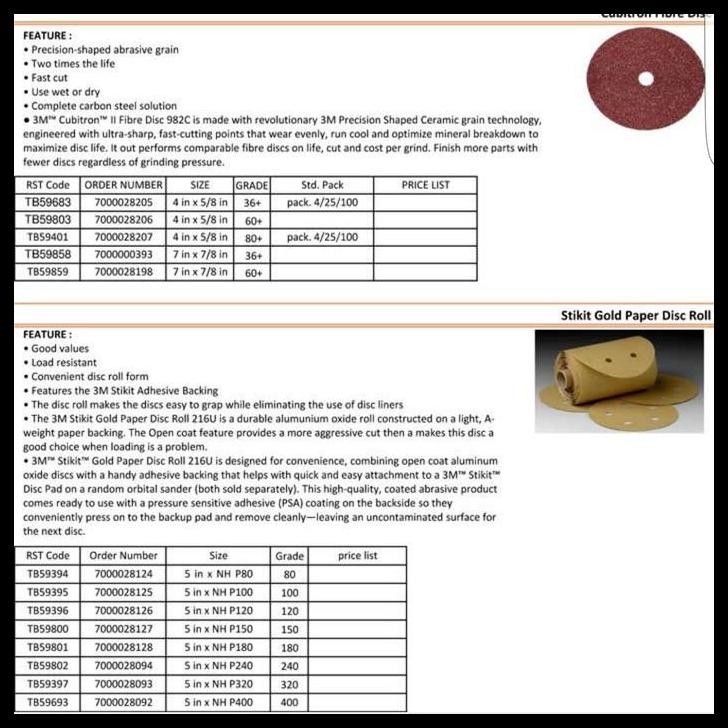 

TERBARU 3M STIKIT GOLD PAPER DISC ROLL 216U, 5 IN X NH P150 A-175 DISCS PER ROLL !!!!!
