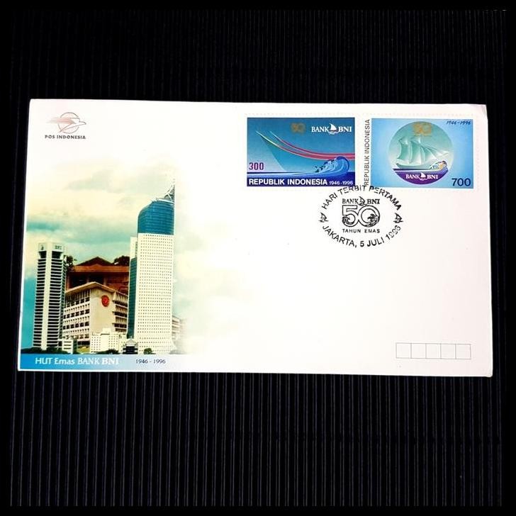 

TERMURAH PRANGKO HUT EMAS BANK BNI (1946-1996) SAMPUL HARI PERTAMA (SHP) !!!