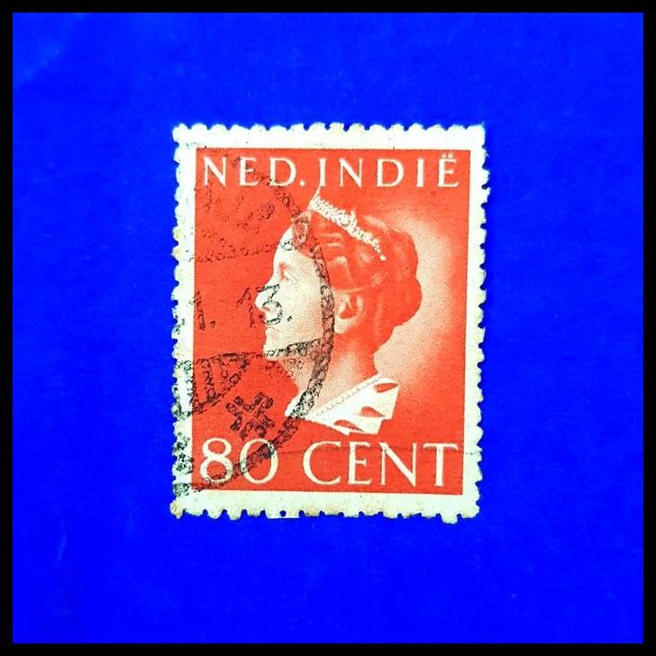 

TERBARU PRANGKO INDONESIA NED INDIE. 1941. RATU WILHELMINA 80 CENT. USED !!!!!!