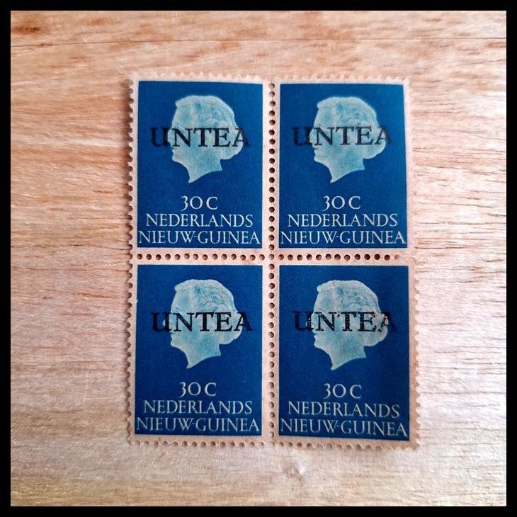 

GRATIS ONGKIR PRANGKO INDONESIA 1962. C.T. UNTEA (UNITED NATIONS TEMPORARY EXECUTIVE AUTHORITY) 30 CENT, RATU WILHELMINA. BLOK-4. KONDISI LEM KECOKLATAN (TROPIS)