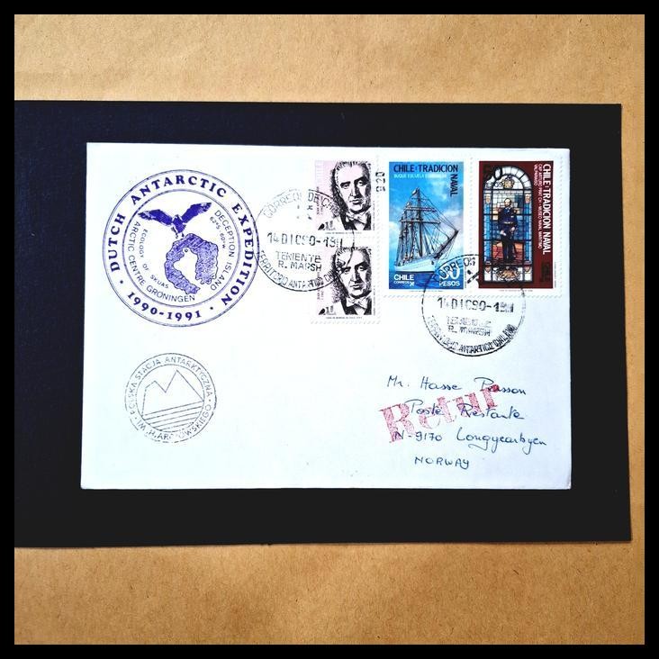 

GRATIS ONGKIR PRANGKO CHILE. SAMPUL DUTCH ANTARCTIC EXPEDITION 1990-1991 DIKIRIM KE NORWEGIA !!