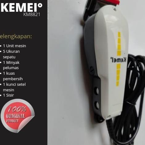 TERBARU Mesin Cukur Rambut Listrik Original Kemei KM-8821 Alat Cukur Rambut