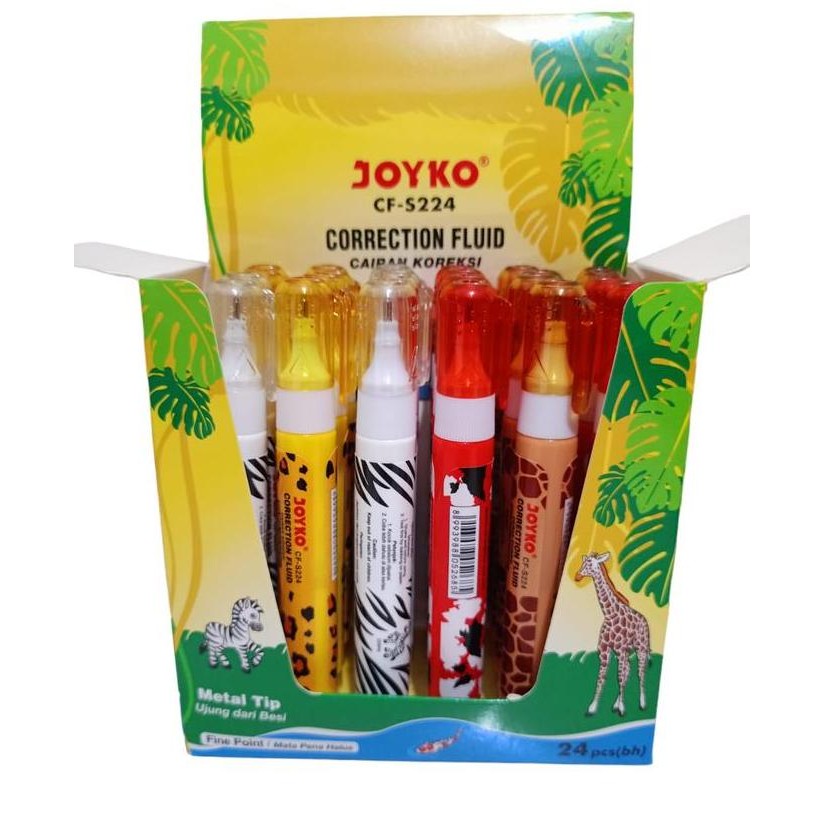 

Up ( 3 Pcs) Tipex Cair Joyko Motif Hewan / Correction Fluid Cf-S224 Kuning Merah Metal
