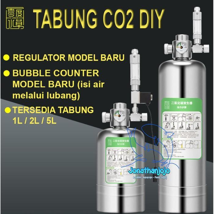 Tabung 2L Co2 Generator Diy Kit Cisod Non Selenoid / Regulator Co2 Diy Original Dan Terpercaya