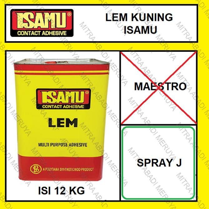Lem Semprot ISAMU Spray J Ukuran Blek - Lem Kuning Spray untuk Kain & Kulit